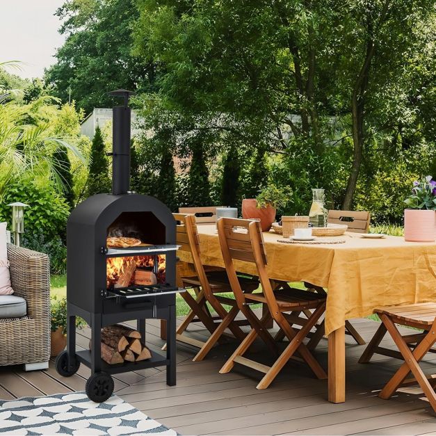 Four à Pizza  à Bois Extérieur en Métal
