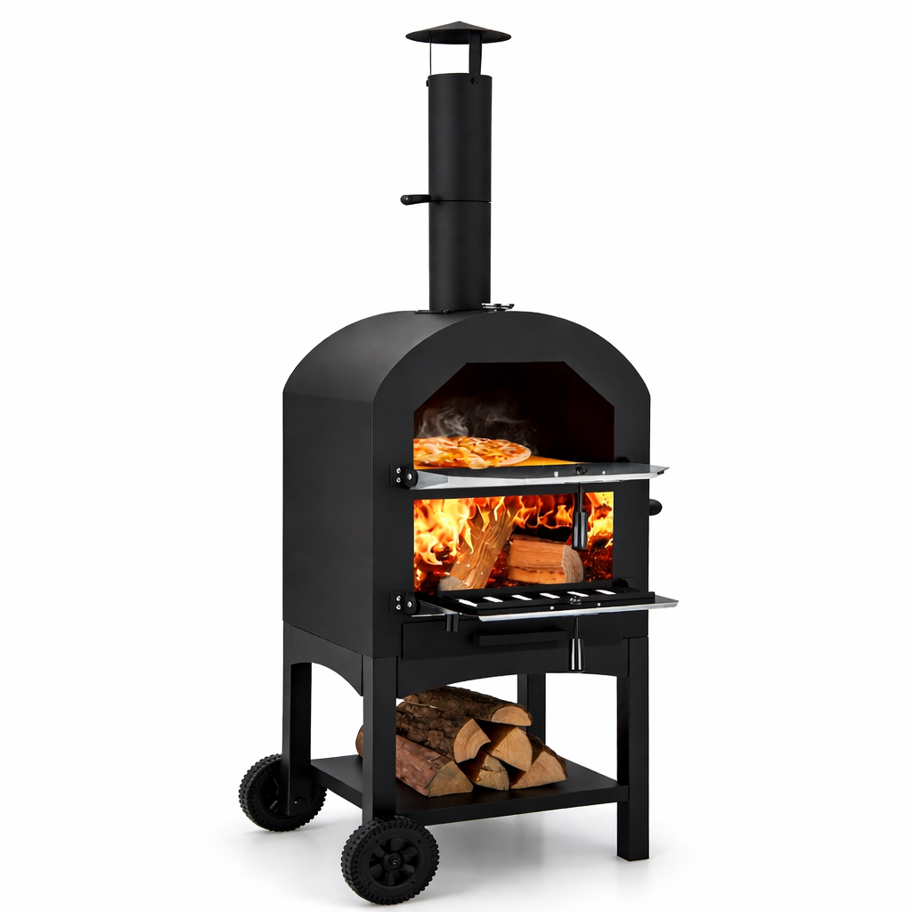 Four à Pizza  à Bois Extérieur en Métal