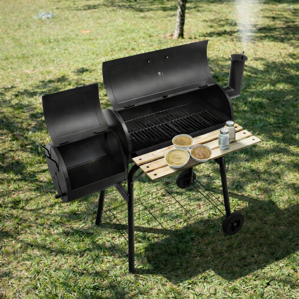 Barbecue à Charbon Portable avec Fumoir
