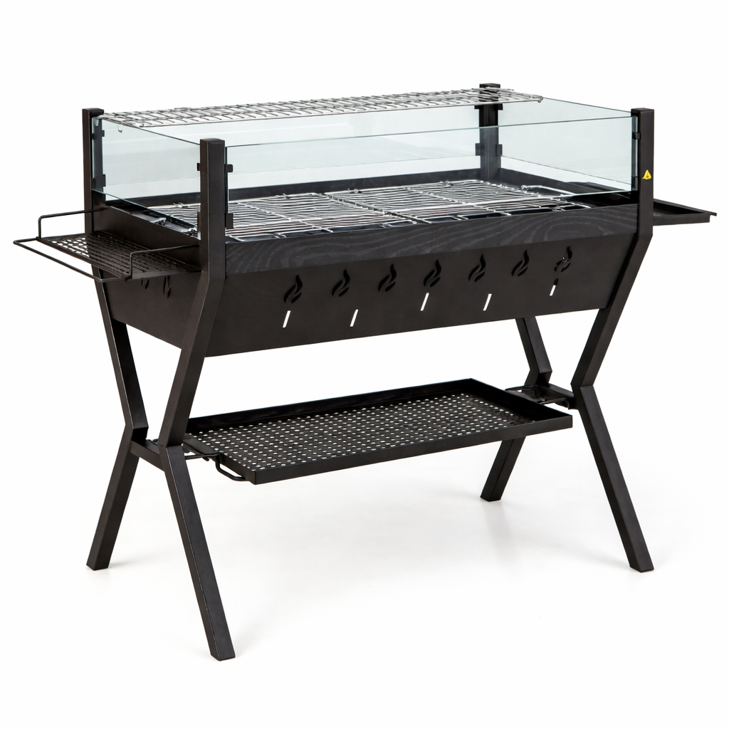 Barbecue à Charbon de Bois en Acier Inoxydable